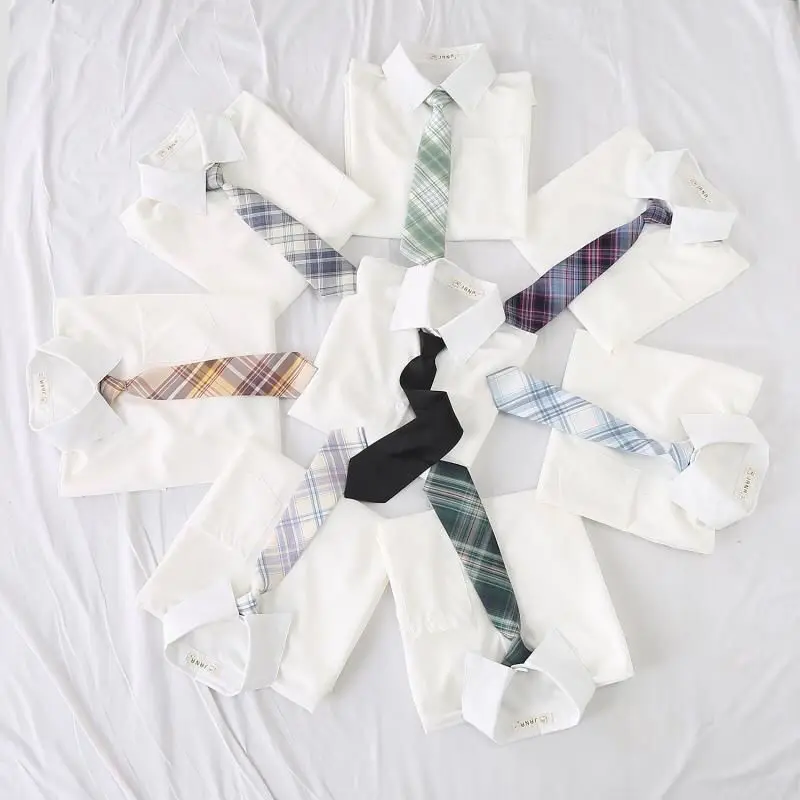 Женская рубашка с длинным рукавом JMPRS Белая школьная в стиле преппи Харадзюку