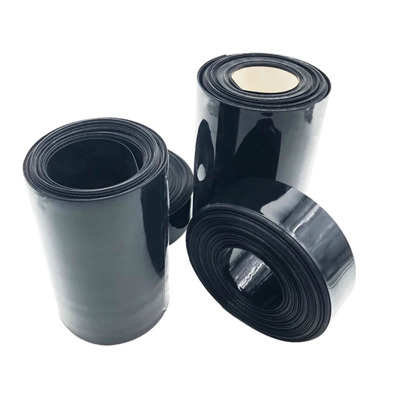 1 кг ПВХ термоусадочная трубка черная усадочная кабельная втулка для 18650 литиевых