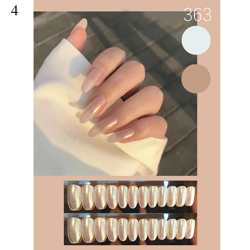 

24pcs Aurora Mermaid False nails Acrylic Nails fake nails Fashion Tips for nails Wearable Finished Fingernail Tip press on nails