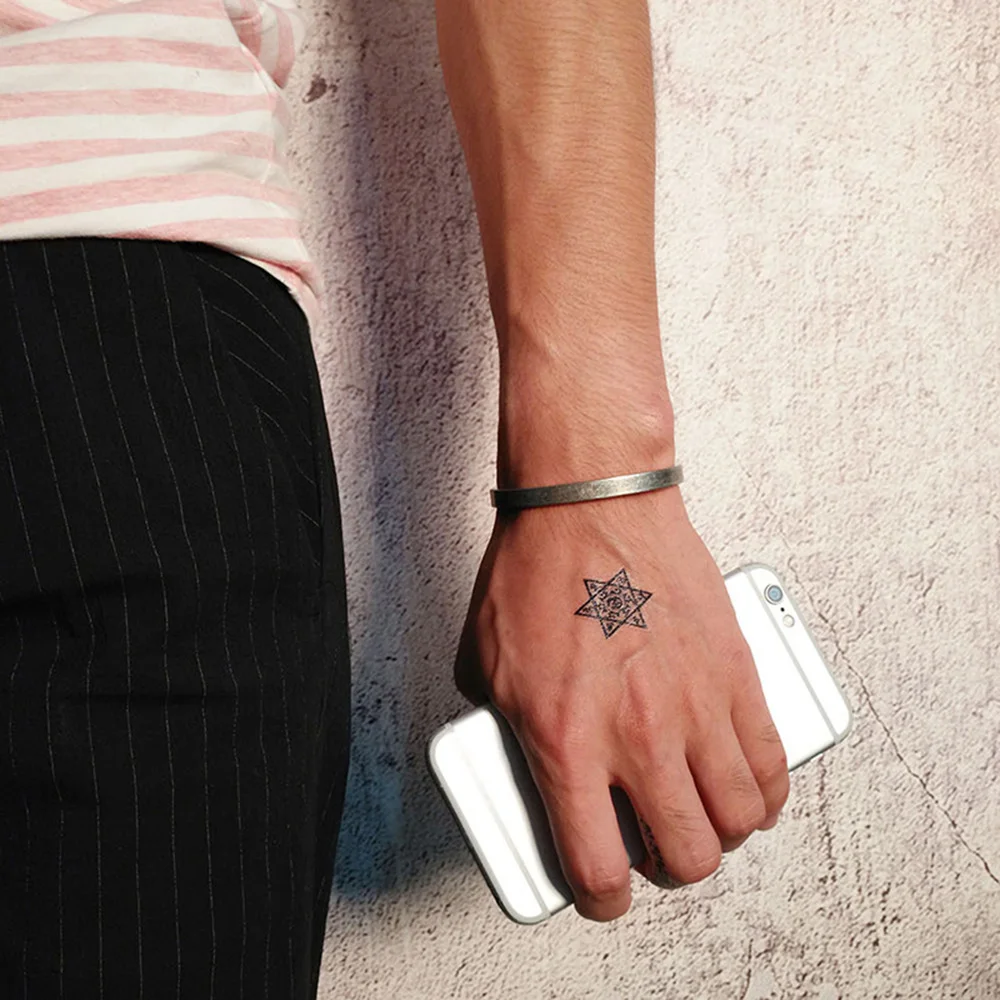 Винтажный Панк Серебряный браслет на запястье для мужчин и женщин простой