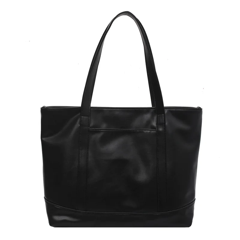 

Soft High Capacity PU Leather Shoulder Bags for Women 2021 Summer Travel Green Handbag Fashion Luxury Simple Shopping Purses