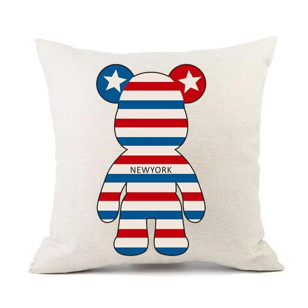 Чехол для подушки в британском стиле простой чехол из хлопка и льна на заднее