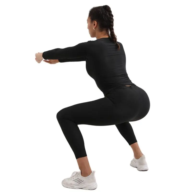 Женский костюм-сауна с длинным рукавом тренировочные топы Утягивающее нижнее
