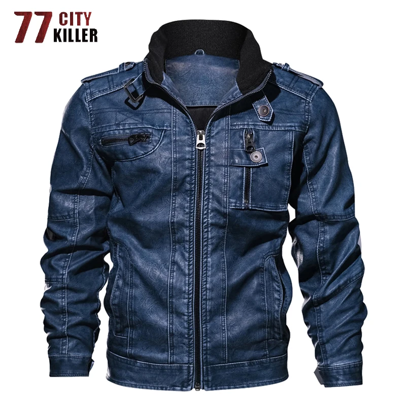 77City Killer 7XL Прямая поставка PU куртка Мужские Мотоциклетные Куртки из