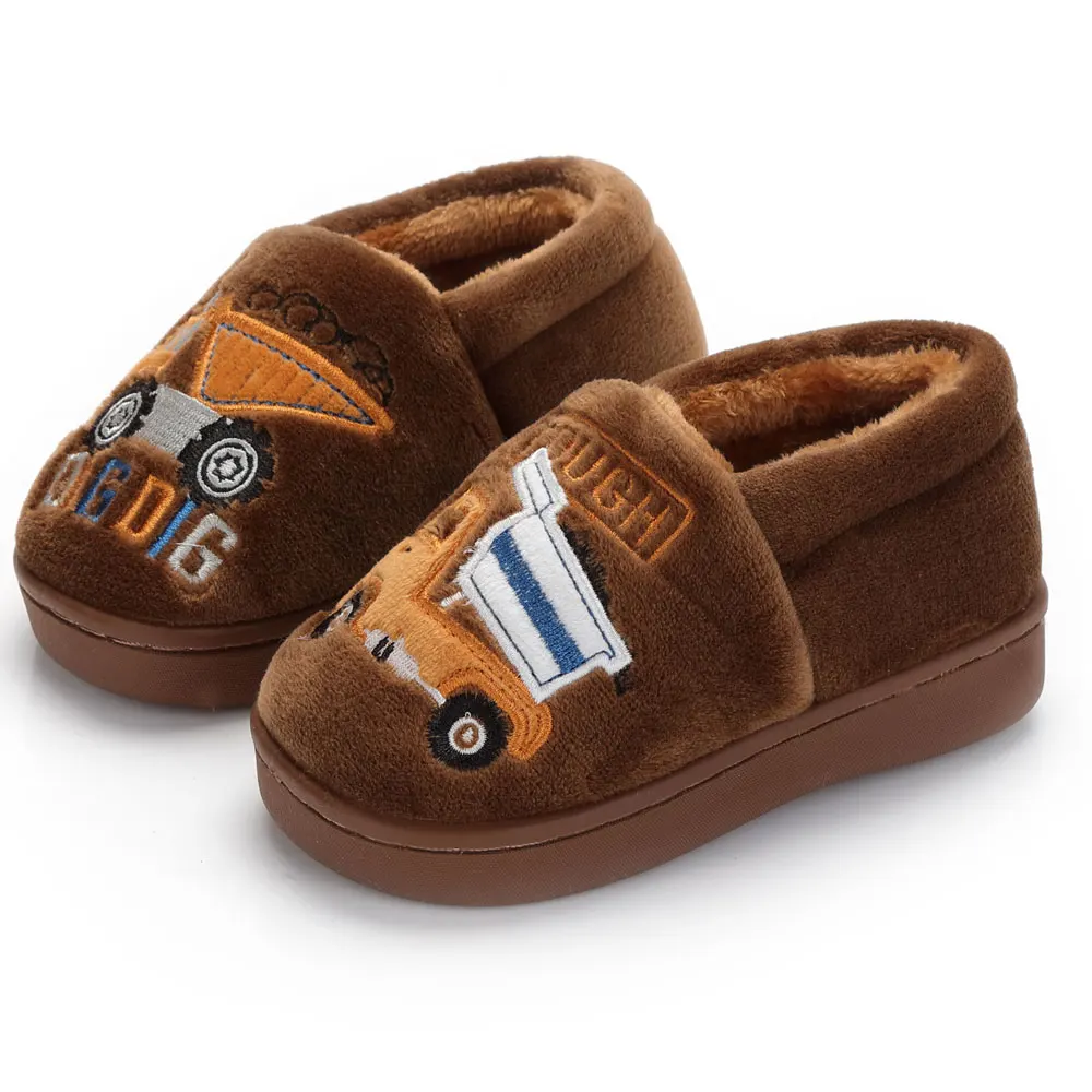 SITAILE/зимние домашние тапочки Детские с рисунками животных Нескользящие теплые