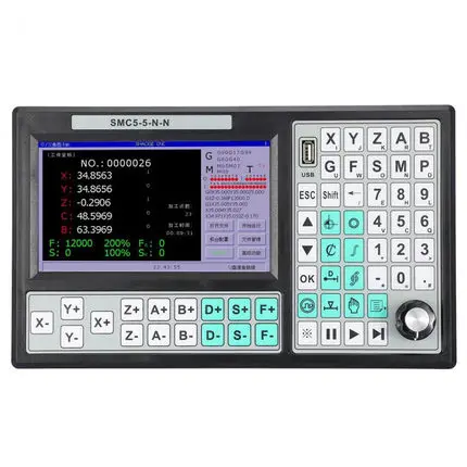 CNC 5/4 Axis Offline Mach3 USB контроллер SMC5 5 N 500 кГц g код 7 дюймовый большой экран + 6 осевой