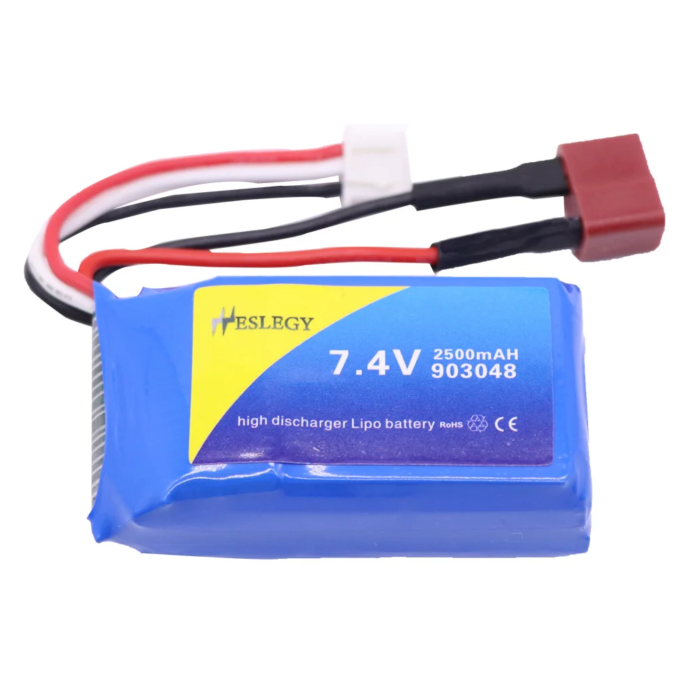 Аккумулятор lipo 7 4 В 2500 мАч обновленная батарея для Wltoys A949 A959 A969 A979 K929 запасные