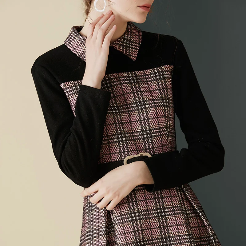 Женские платья больших размеров 2XL с длинным рукавом для девушек формальные в