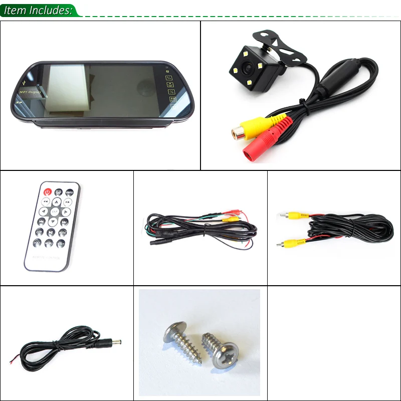 HD " TFT зеркало заднего вида парковки монитор SD USB с Bluetooth Hands-Free Kit MP4 MP5 FM динамик с передатчиком комплект