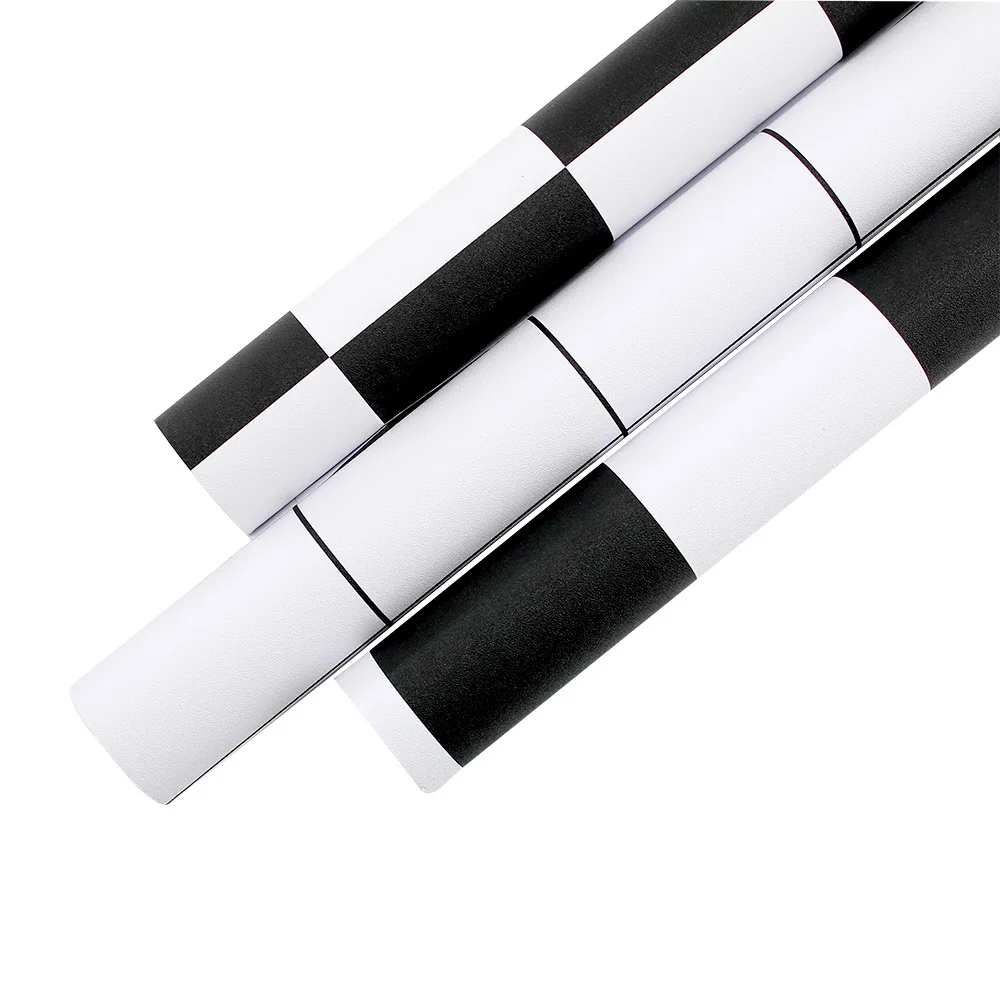 Нордическая черно-белая сетка самоклеящаяся настенная бумага ПВХ