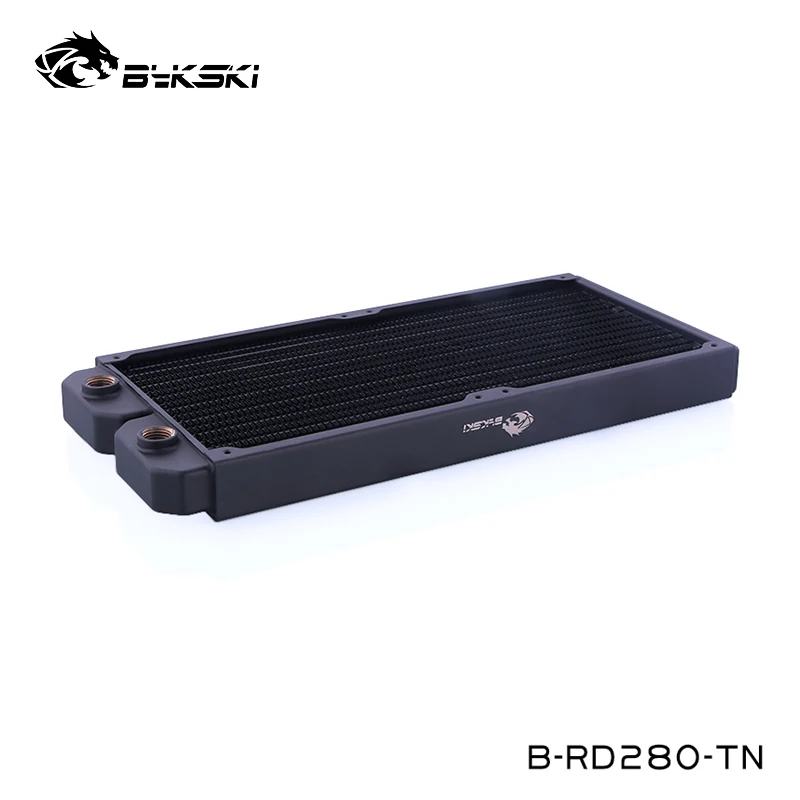 Черный радиатор Bykski для водяного охлаждения медный 280 мм толщина около 28 лучше