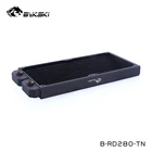 Bykski черная водяная охлаждение 280 мм медный радиатор, толщина около 28 мм, лучше для 12 см, плотный веер 25 мм, Прямая поставка, B-RD280-TN