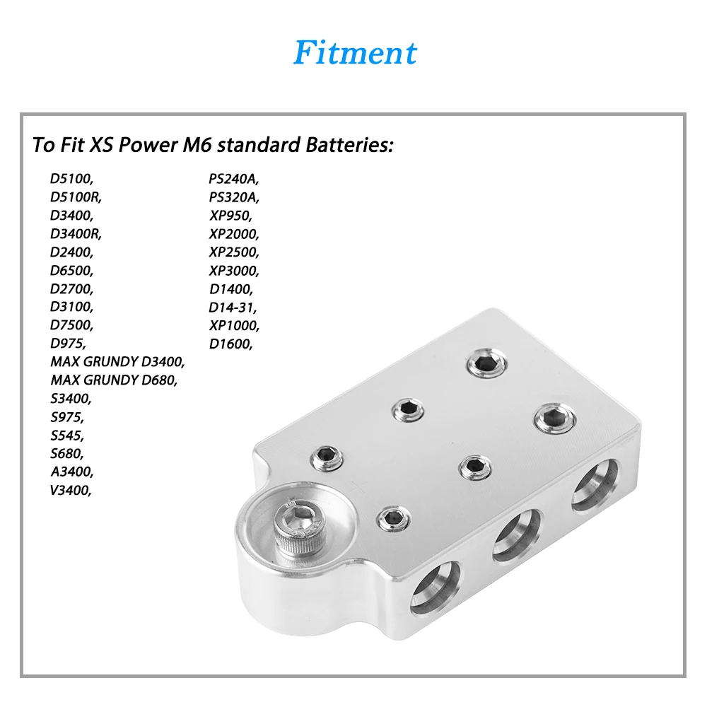 Комплект клемм автомобильного аккумулятора Fat для болтов M6 M8 XS Power Battery BOLT