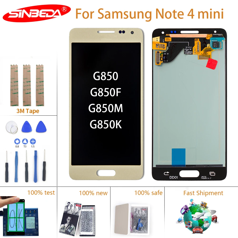 ЖК дисплей с дигитайзером сенсорного экрана для Samsung Galaxy Note 4 Mini Alpha G850 G850F G850M 7