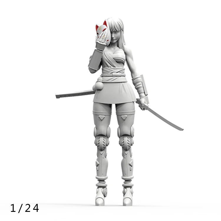 Набор для сборки фигурок японского воина из смолы масштаб 75 мм 1/24|Наборы моделей|