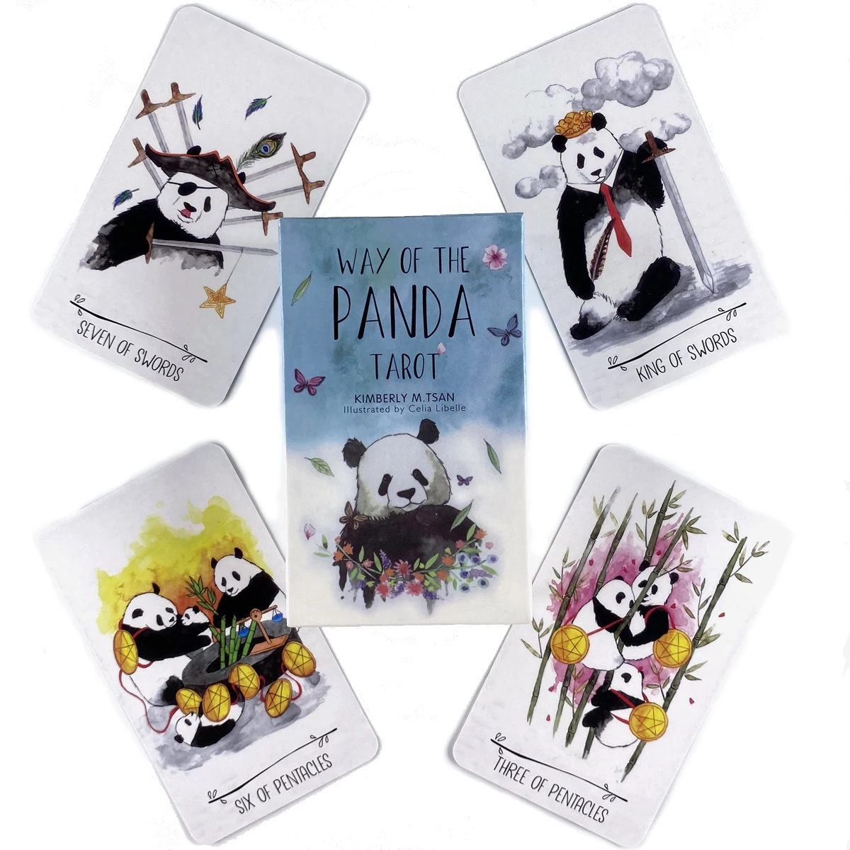 Juego de mesa de ocio Way Of The Panda Tarot Deck, cartas de oráculo Prophecy de adivinación de alta calidad con guía en PDF