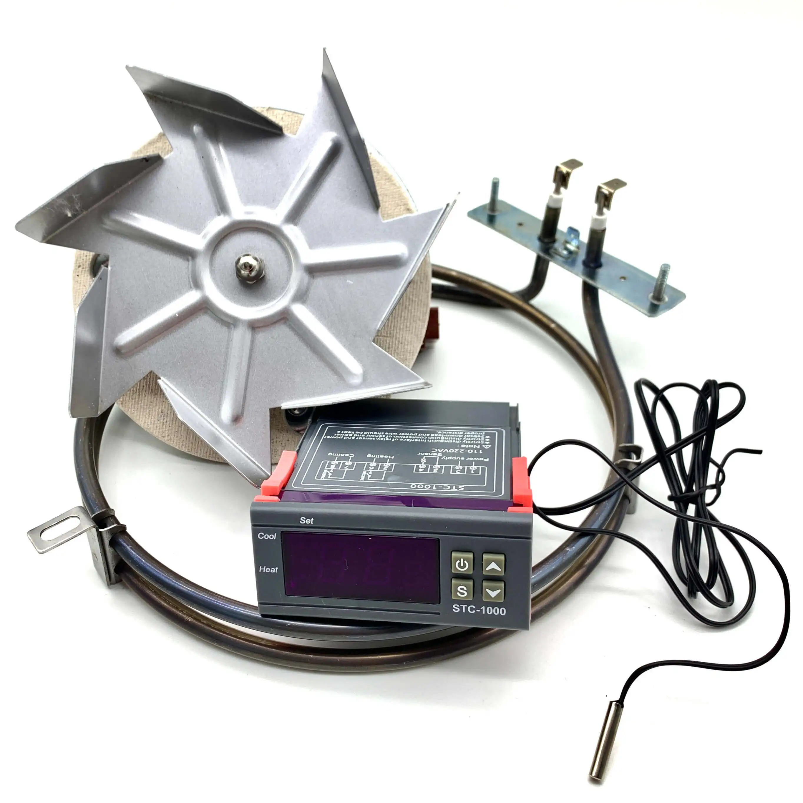 вентиляторы для коптилен. комплект конвекции для коптильни 2. вентилятор с теном tar h 60/260 n. 0 квт с термостатом. вентиляторы для коптилен.