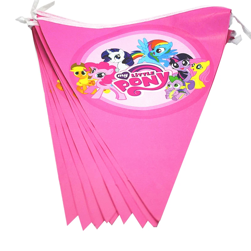 10 флагов/уп 2 5 м с рисунком из мультфильма Мой Маленький Пони вечерние Flags Детские