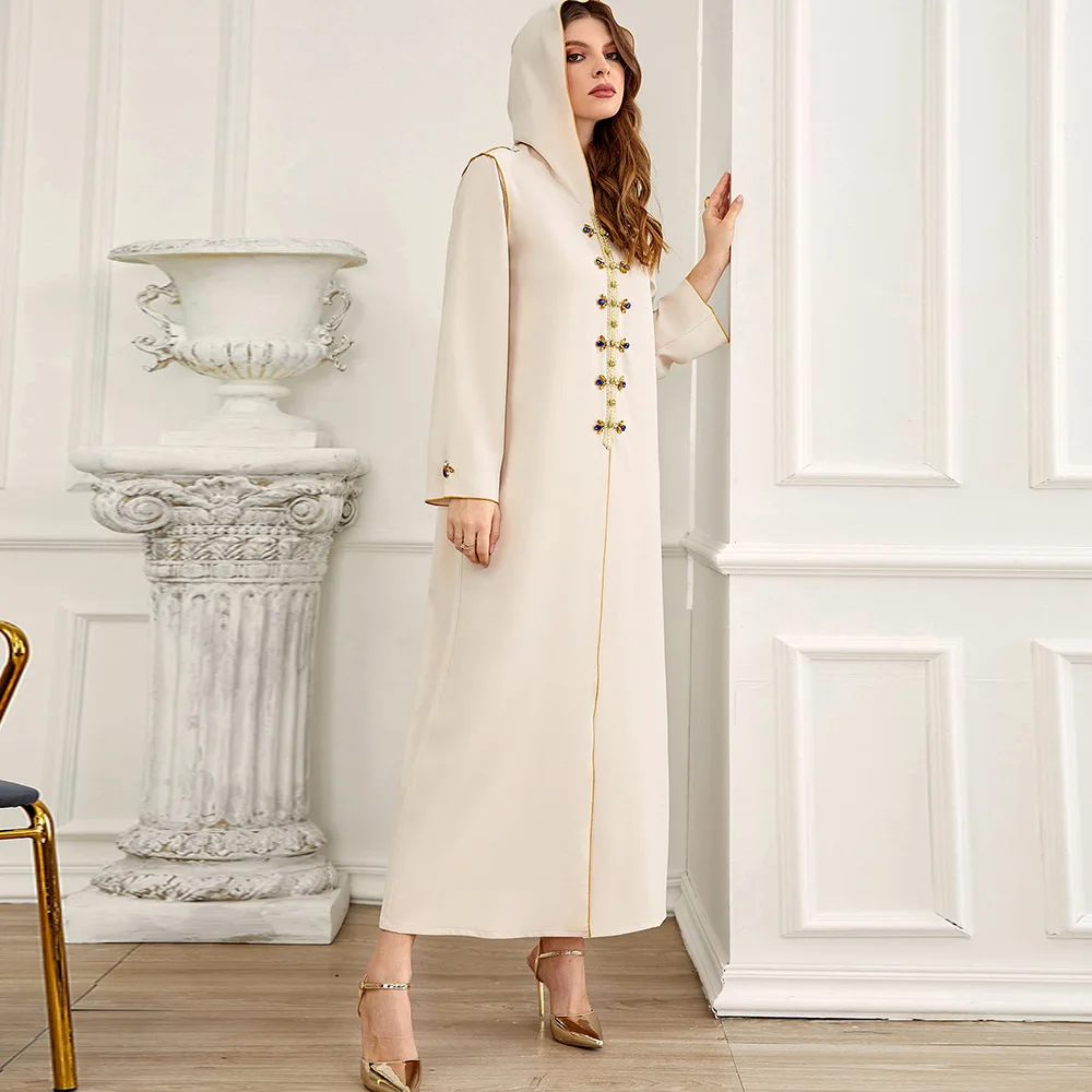 Рамадан ИД Мубарак Caftan атласное женское длинное платье в турецком мусульманском