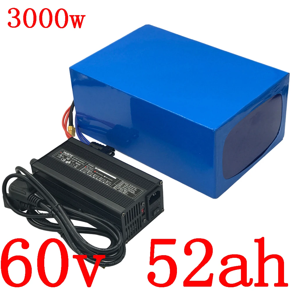 60V Ebike Battery 50AH 45AH 40AH 35AH 30AH Electric Bike Lithium Pack 1000W 2000W 3000W Scooter | Спорт и развлечения