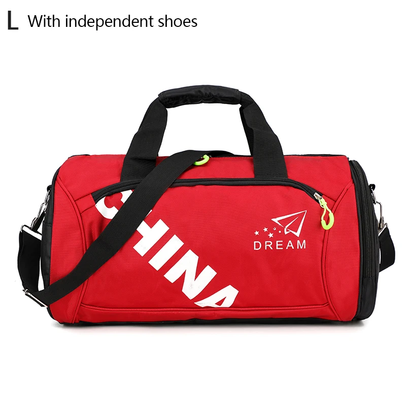 Red shoes Спортивная сумка, Водонепроницаемая спортивная сумка из полиэстера для мужчин и женщин, Большой Вместительный складной рюкзак, спортивная сумка, независимый склад обуви - Цвет: Red shoes