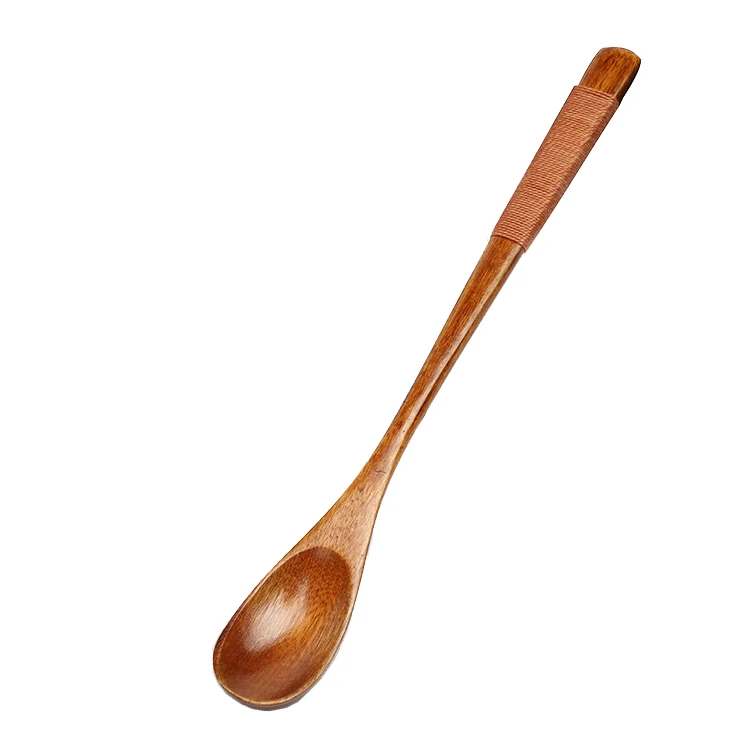 

6Pcs Wooden Spoon Long Handle Tea Spoon Honey Coffee Tea Spoon Stirring Small Wooden Spoon Tea Coffee Stirring Spoon