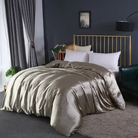 svilelg 30 silk quilt for summer home cover set solid color soft bed sheet quilt summer bed set for home quality bed