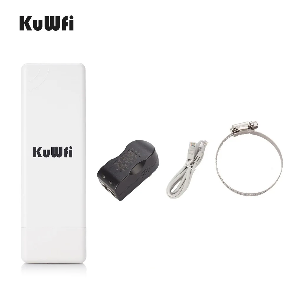 

KuWFi Outdoor Wifi Bridge 5.8G 900Mbps Wireless CPE Router Point to Point 1-2KM WIFI Repeater WIFI Extender With POE Adapter