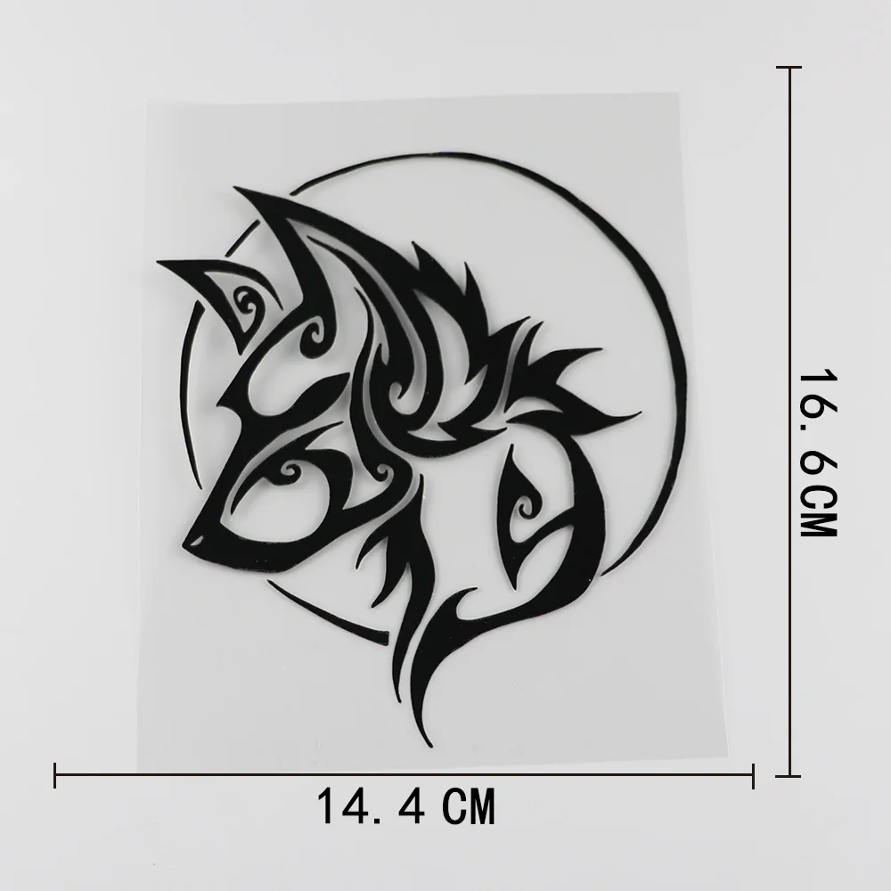 

CMCT classic fashion tribal wolf head pattern waterproof cover scratch Vinyl Car Sticker 16cm * 14cm