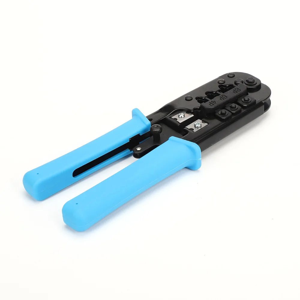 Three Use Cable Clamp Rj45/11/9 Blue Handle Network Tool More Function Crimping Pliers | Инструменты