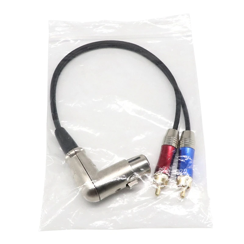 OPQ-Audio Adapter Cable 90 Degree XLR / RCA Microphone Audio |