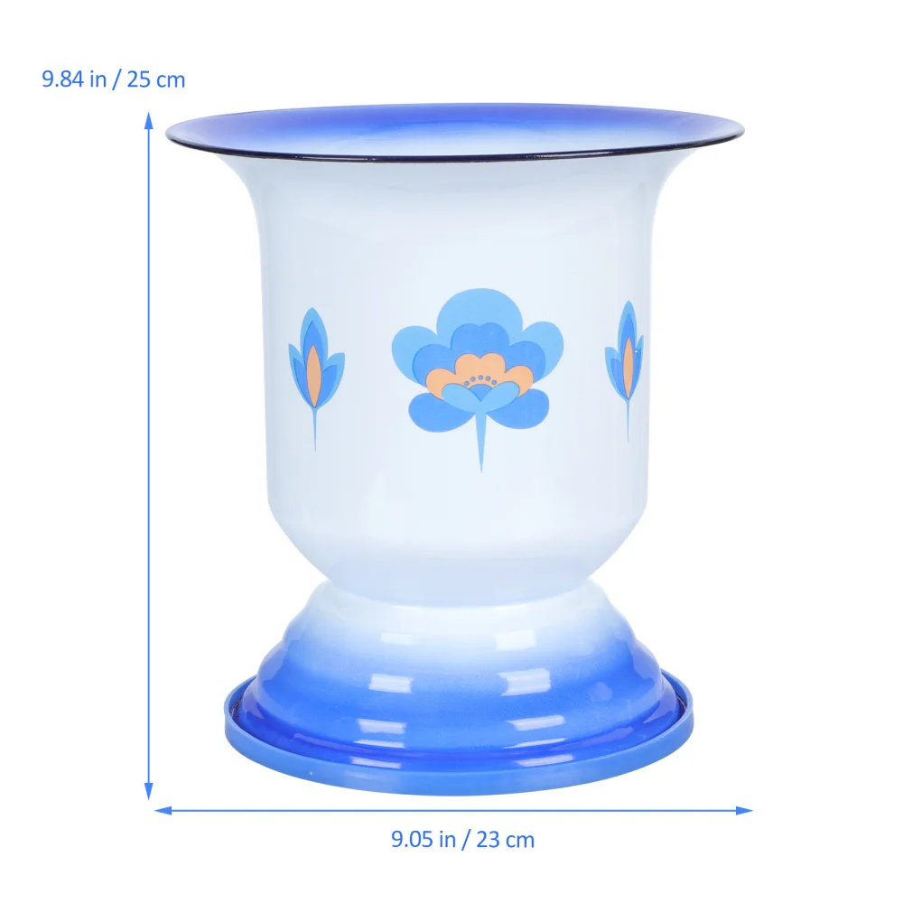 

1Pc Elder Enamel Chamber Pot Home Spittoon without Lid Household Kids Spittoon