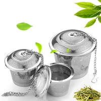 304 stainless steel tea ball strainer mesh herbal infuser filter tea leaf spice tea strainer for teapot kitchen tool