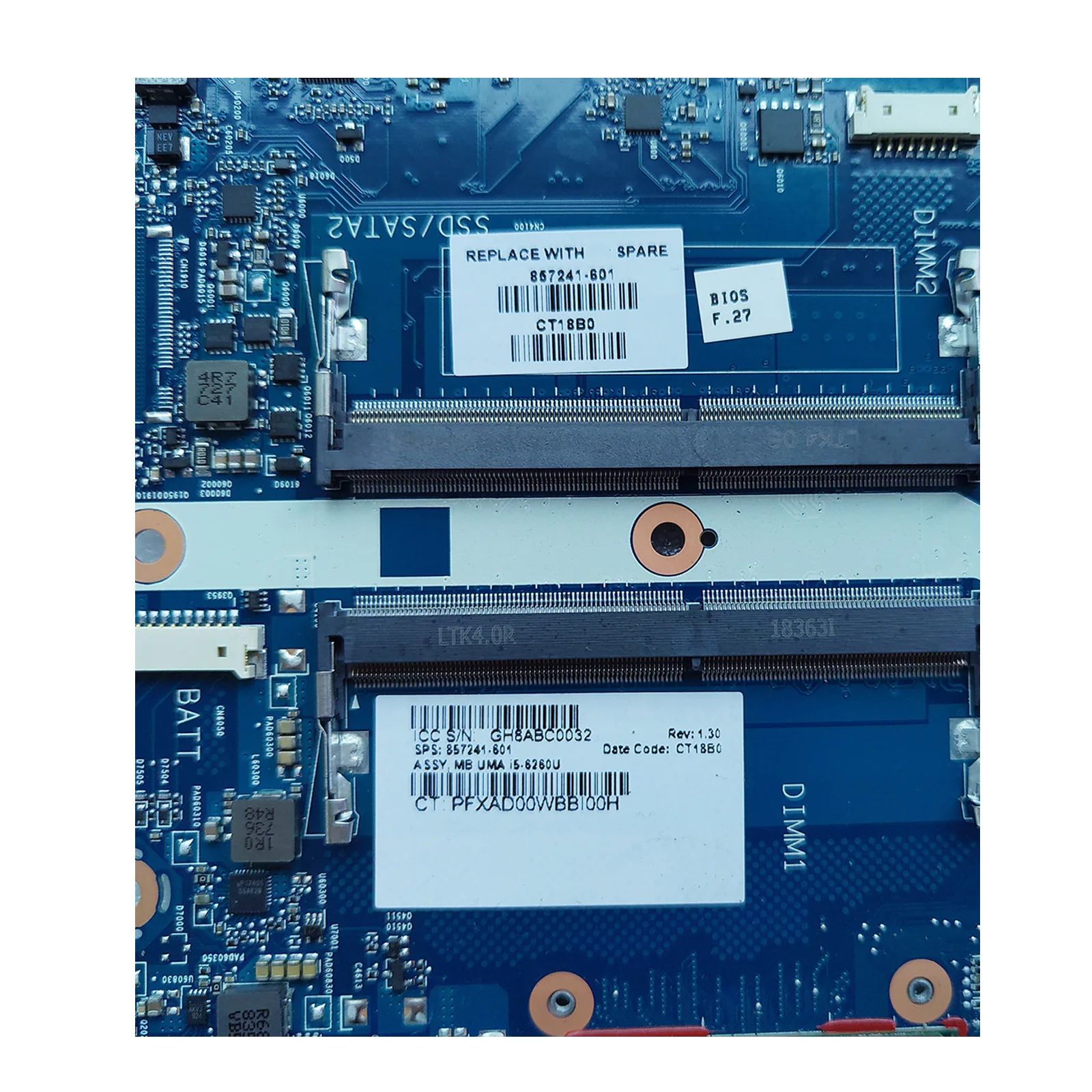 Материнская плата GD для ноутбука HP ENVY 15-AS серии 857242-001 857242-601 с процессором i7-6500U DDR4