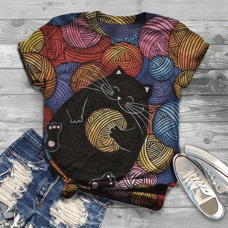 

2021 new original women's graphic butterfly watercolor cartoon 90s cute small size plus size trendy T-shirt female short sleeve