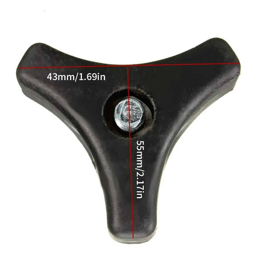 

2PCS Lawn Mower Screw Nut Triple Angle Handle Bar Fixings Knob Nut Bolt Replacement Parts Black For Many Lawnmowers Lawnmower