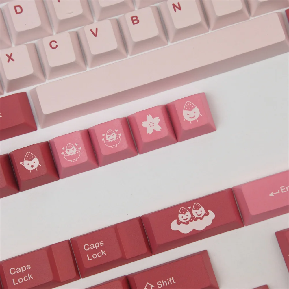 Клавишные колпачки GMK Daifuku PBT с 135 клавишами в форме вишни наборы сублимационных
