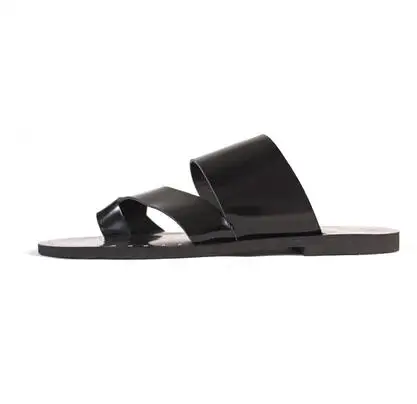 

Новое поступление; Модные классические мужские тапочки с заклепками; Мужские тапочки ручной работы из коровьей кожи