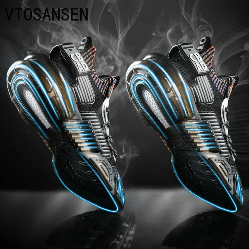 Мужские дышащие кроссовки Air Maxs легкие белые Offo размер 46 толстая подошва