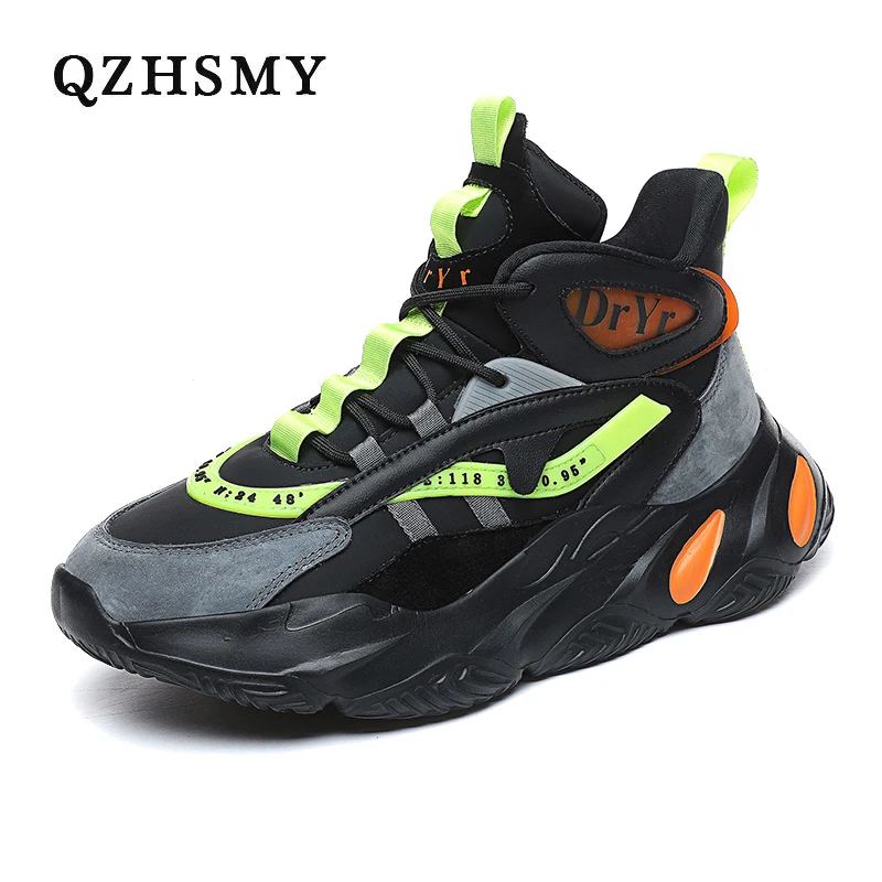 

QZHSMY High Quality Platform Sneakers Men Breathable Fashion Luxury Flat Sports Shoes Male Walking Sneakers Zapatillas Hombre