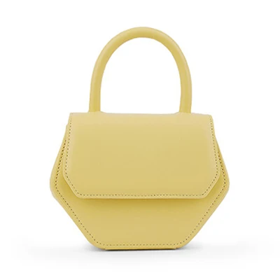 yellow Мини-сумка-мессенджер с геометрическим узором, новинка, простая маленькая сумка, яркие зеленые однотонные дизайнерские сумки на плечо, женская модная повседневная сумочка - Цвет: yellow