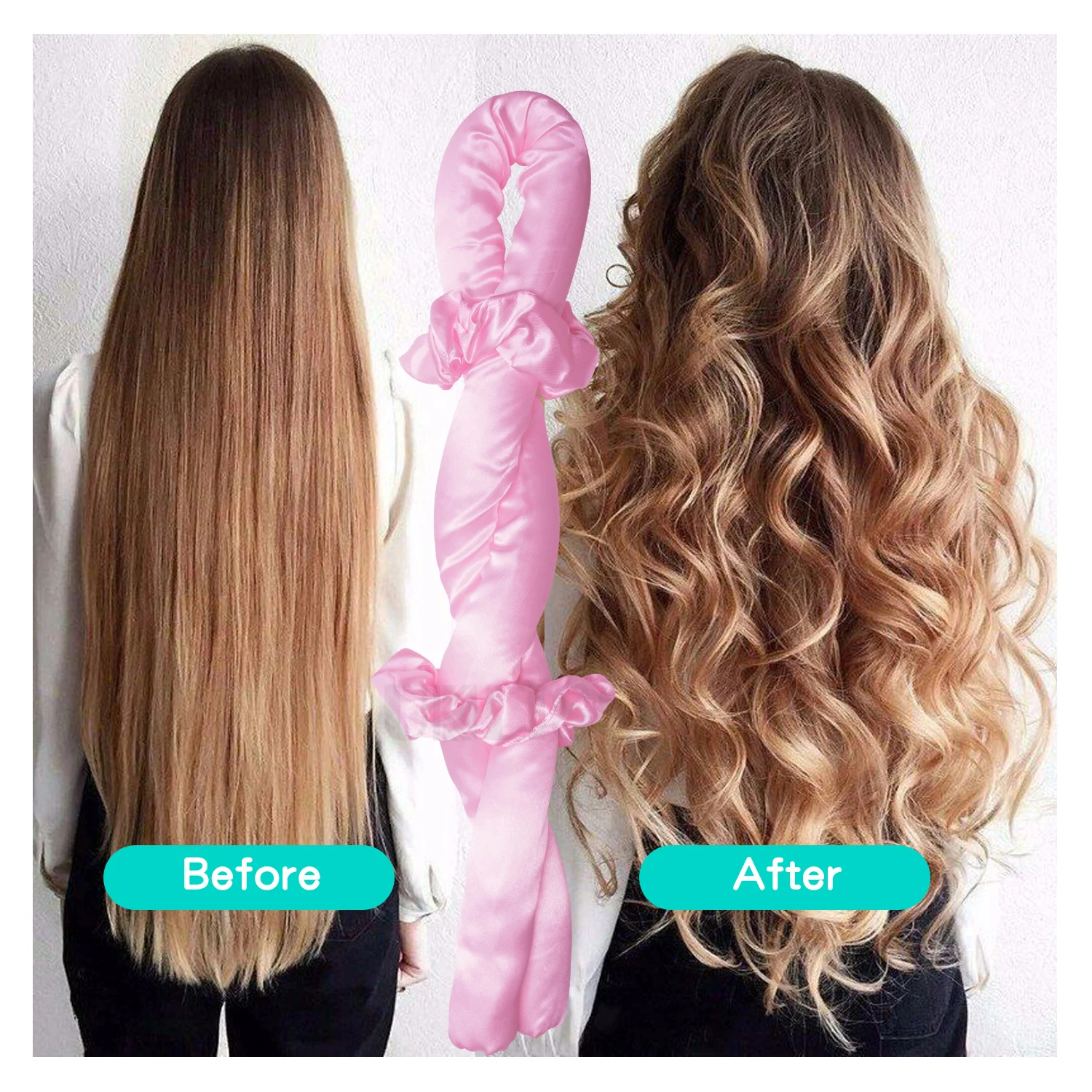 

Heatless Styling Hair Curls Overnight for Women Cute Hair Accessories Soft Hair Curlers Headband Ribbon Portable Hair Rollers