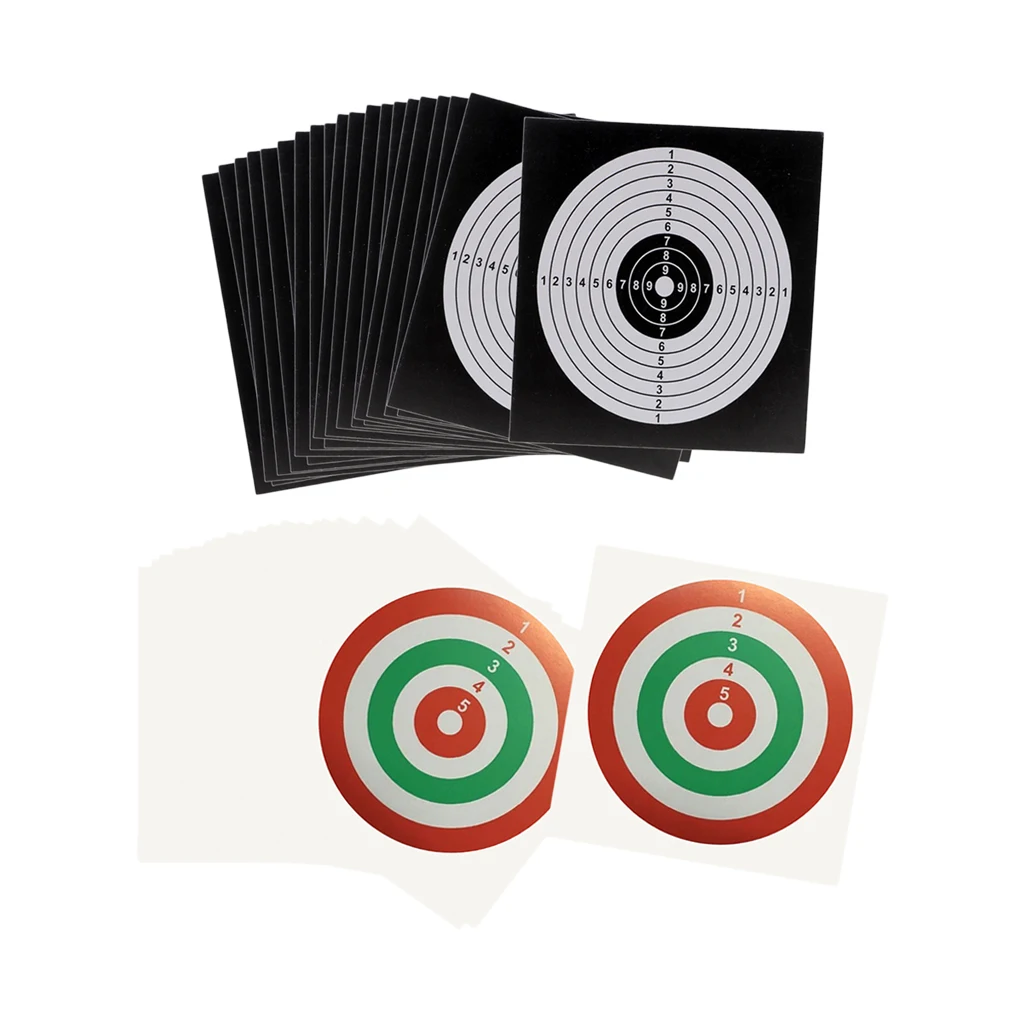 

40 Pieces Paper Target Square Practice Paintball Training Sheet 14x14cm