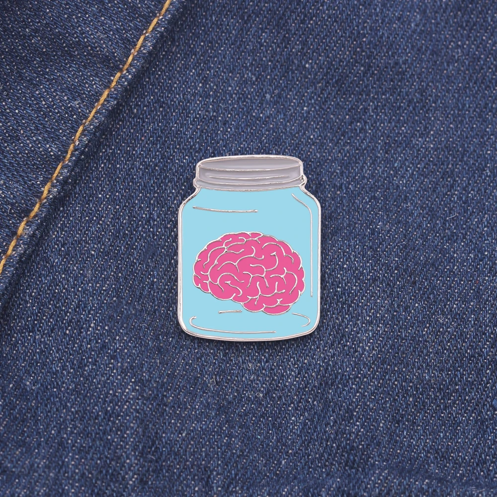 Медицинская эмалированная брошь на лацкан в форме мозга медицинская анатомия