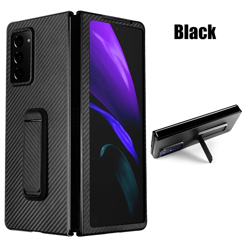 Funda de lujo con textura de fibra de carbono para Huawei Mate X2, carcasa trasera de cuero a prueba de golpes para Huawei Mate X2-2
