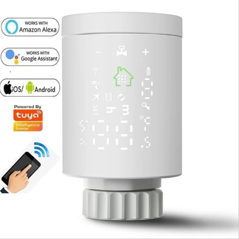 Controlador de temperatura para radiador, válvula termostática con Wifi, compatible con Smart Life, Alexa, Tuya