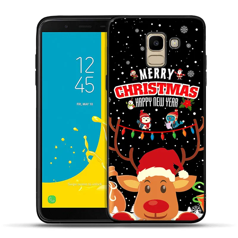 Санта Клаус силиконовый чехол для телефона для samsung Galaxy J3 J5 J7 J2 Pro J4 J6 плюс J8 Etui Рождественский подарок