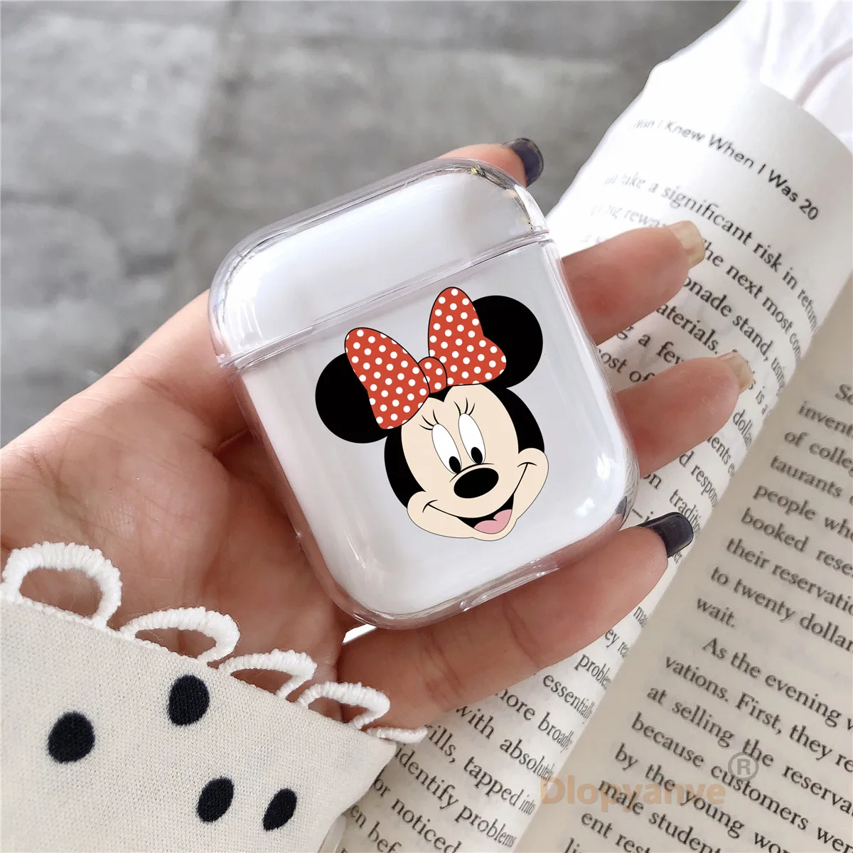 Для Apple AirPods чехол мультфильм Bluetooth наушники защитный Жесткий ПК для Air Pods