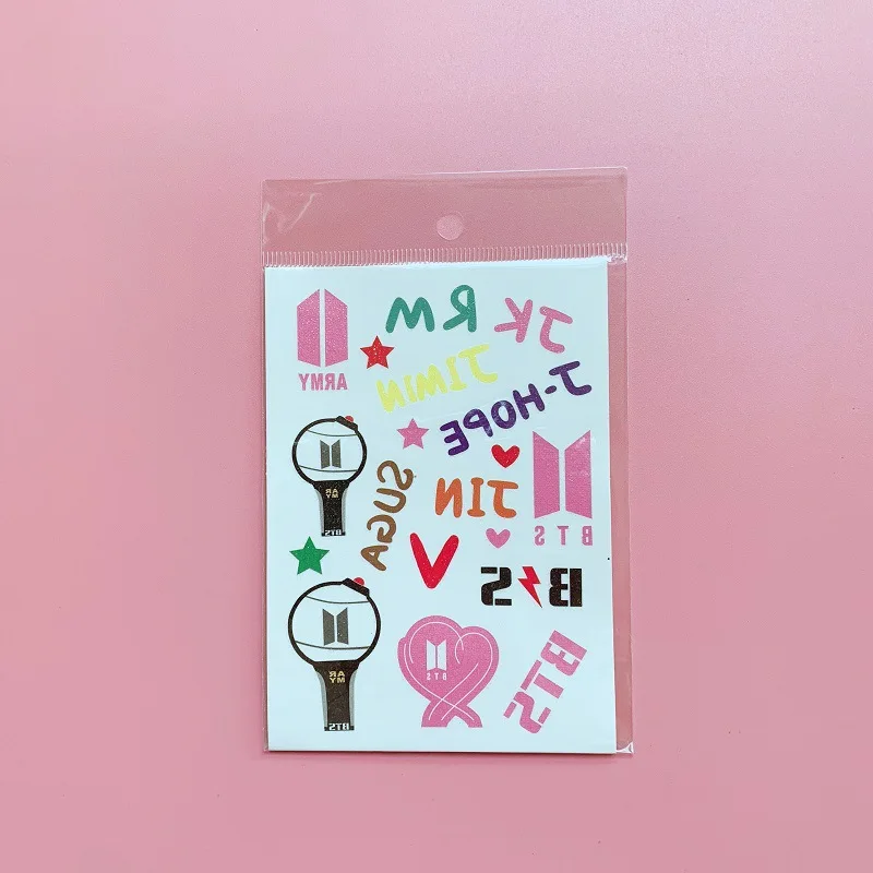 10 листов/lot Got7 наклейки Idol BTS IZONE дважды Seventeen; Кей-поп для мальчиков стикер татуировки вентиляторы подарок вечерние поставки