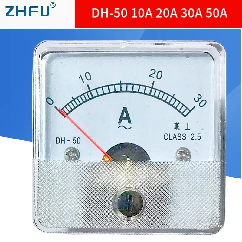 Стрелочный амперметр переменного тока dh 50 10A 20A 30A 50A|analog ammeter|analog ammeter panelcurrent meter |